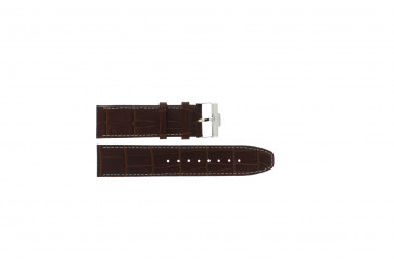 Watch strap Jacques Lemans 1463 Leather Brown 23mm